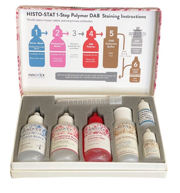 1-Step Polymer HISTO-STAT Multivalent-DAB Kit, stains mouse, rabbit and rat primary antibodies